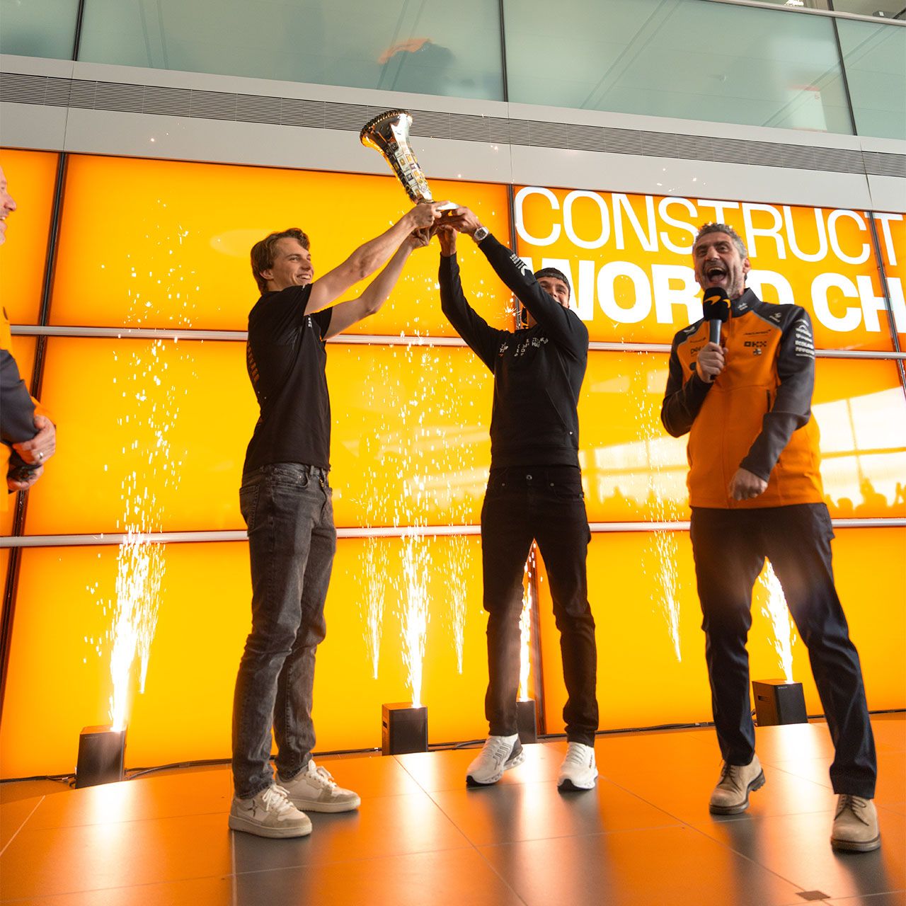 Celebrating the 2025 F1 Constructors’ title triumph at the MTC