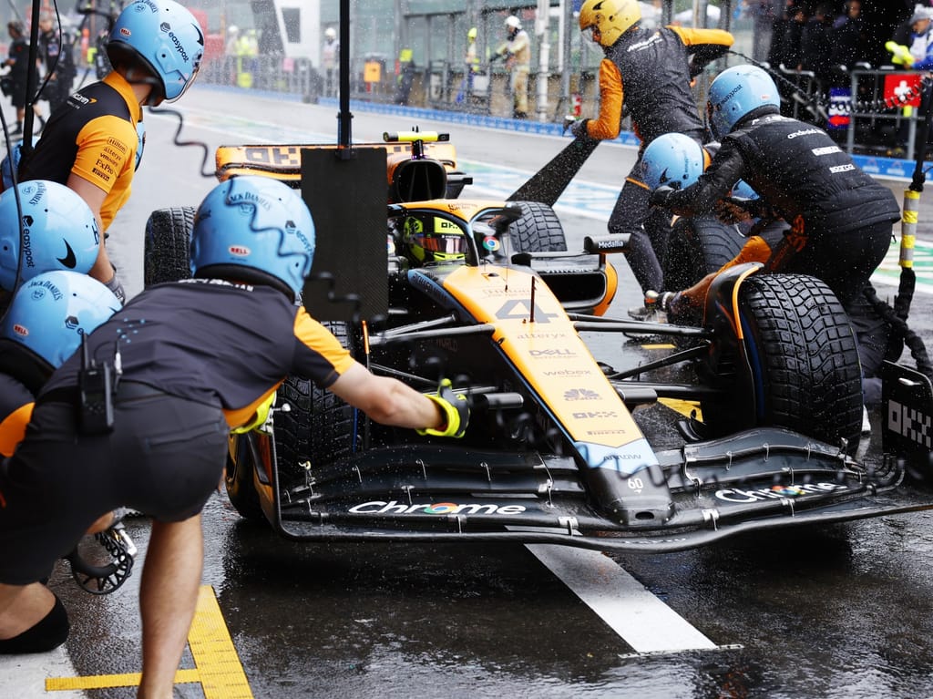 Wet conditions at Spa