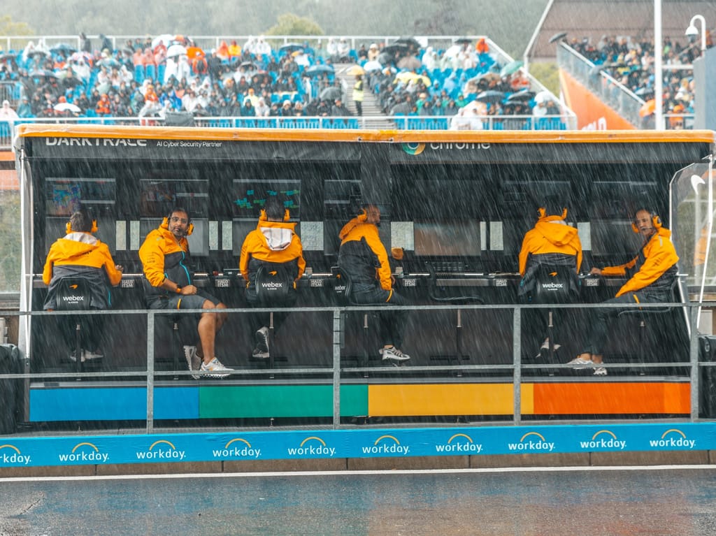 Pit lane at Spa