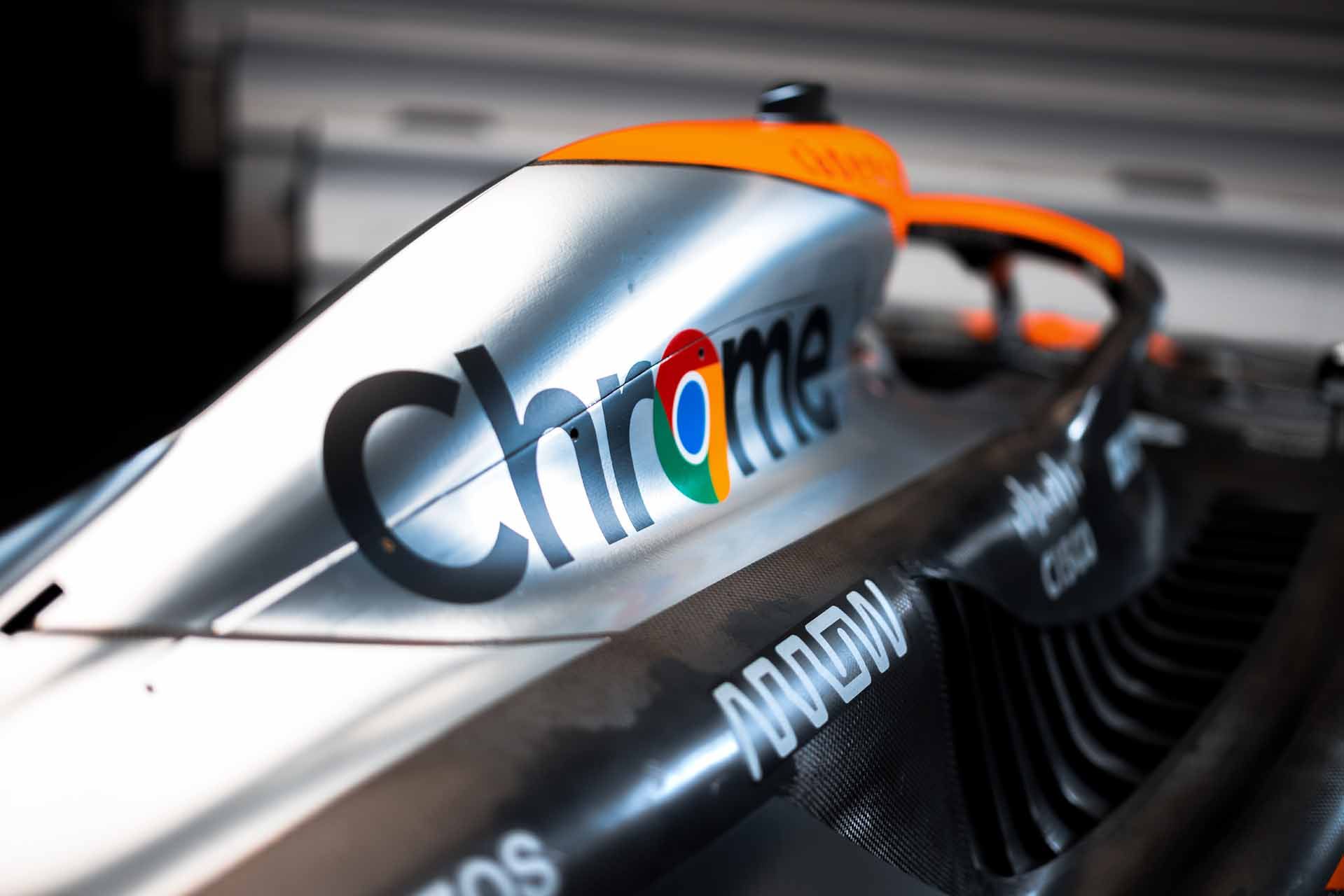 Discover the Google Chrome X McLaren Racing livery for Silverstone