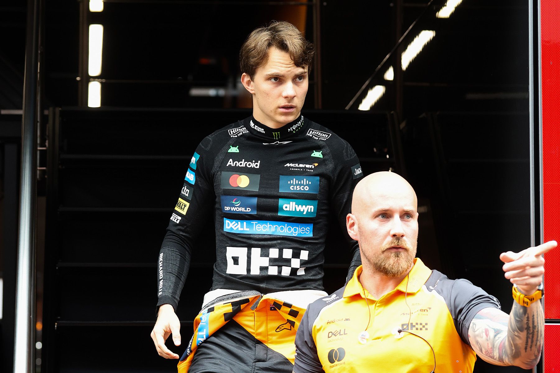 Oscar walking to the garage in Austria