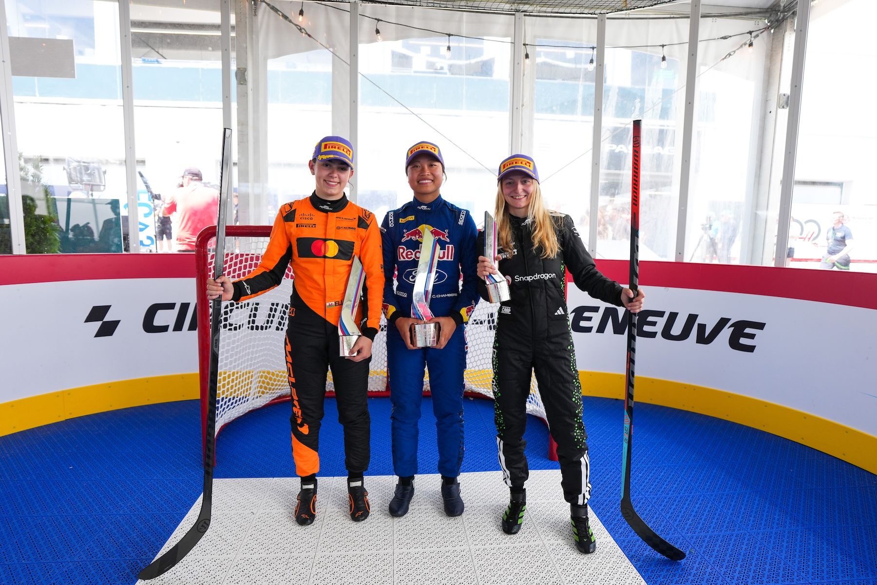 Ella Lloyd celebrates her podiums in Canada