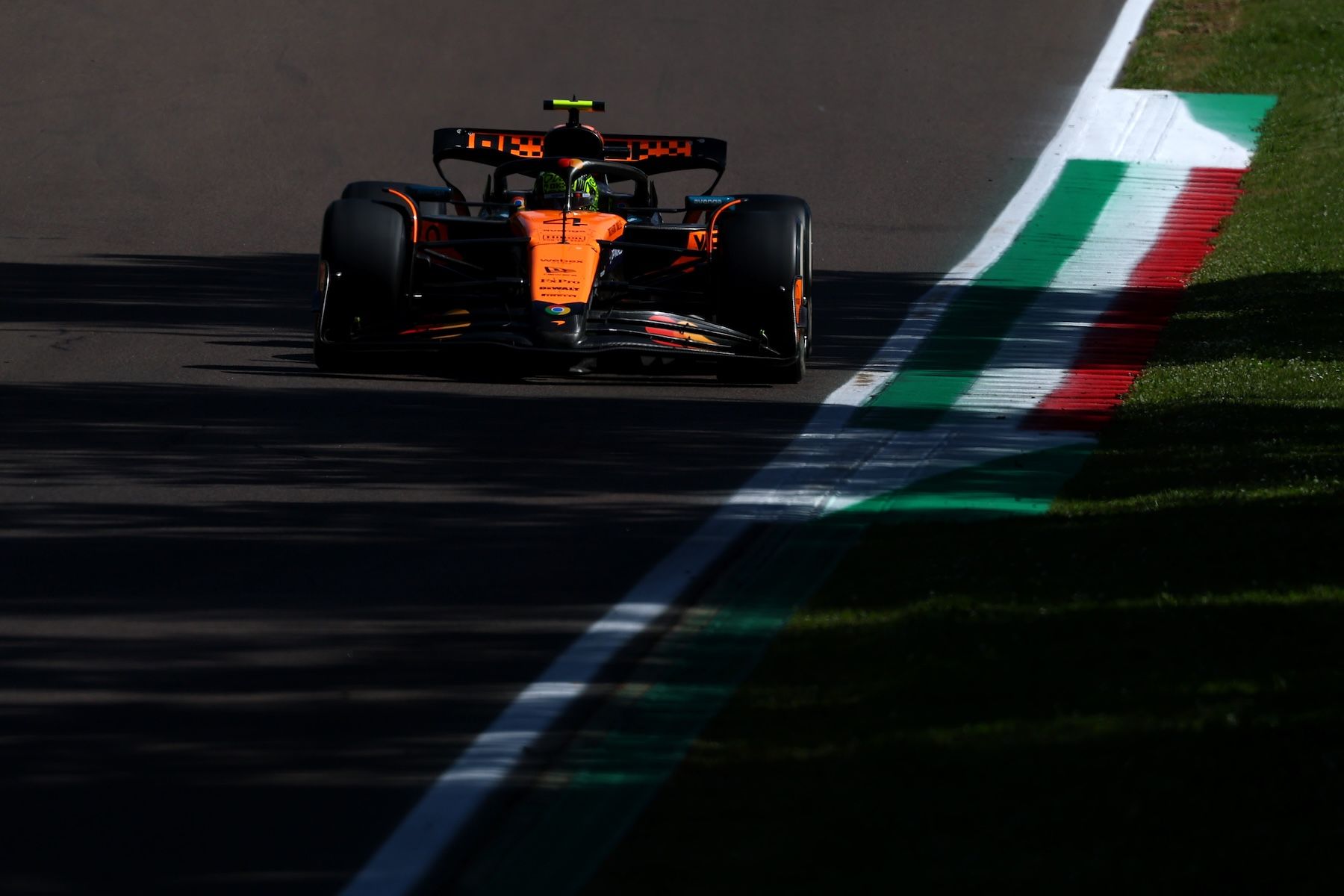 Lando racing in Imola
