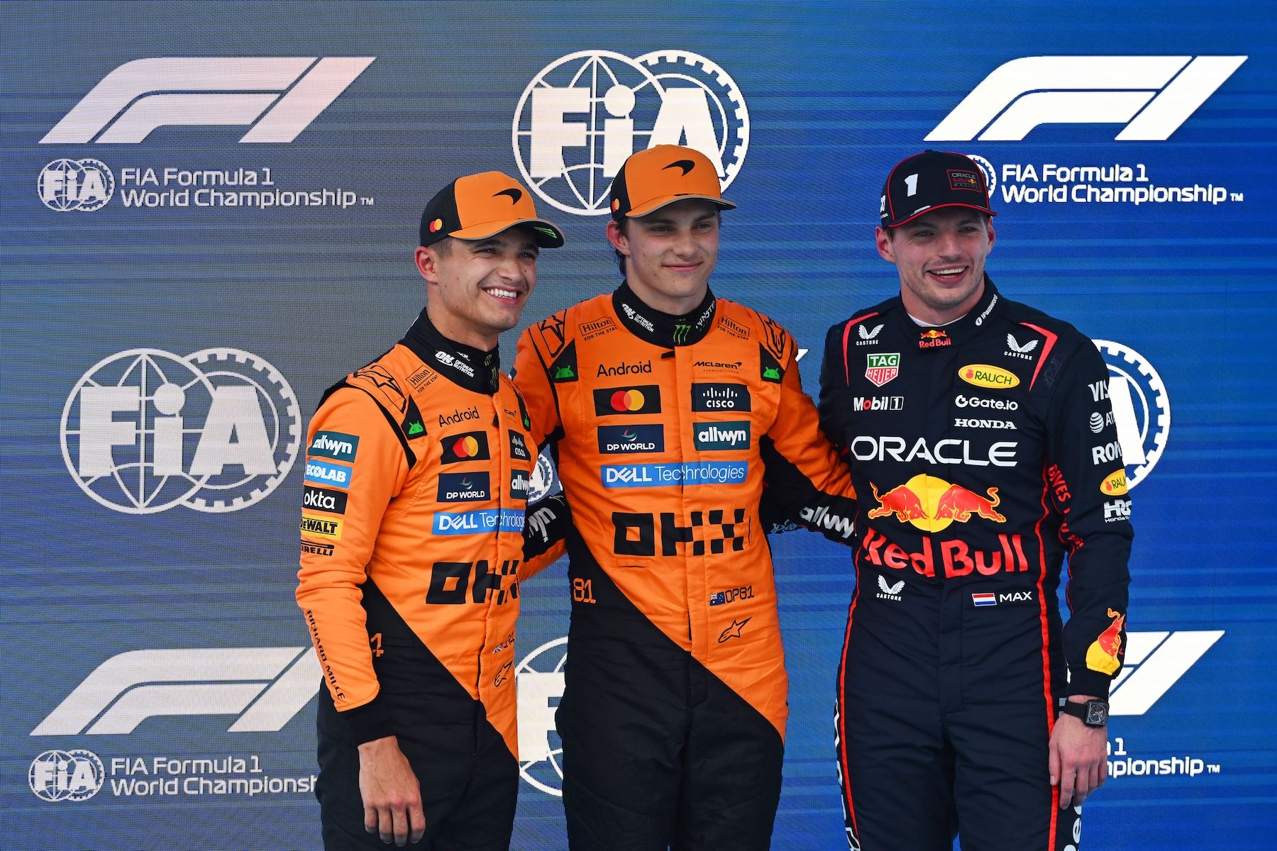Lando and Oscar in Spain after Qualifying