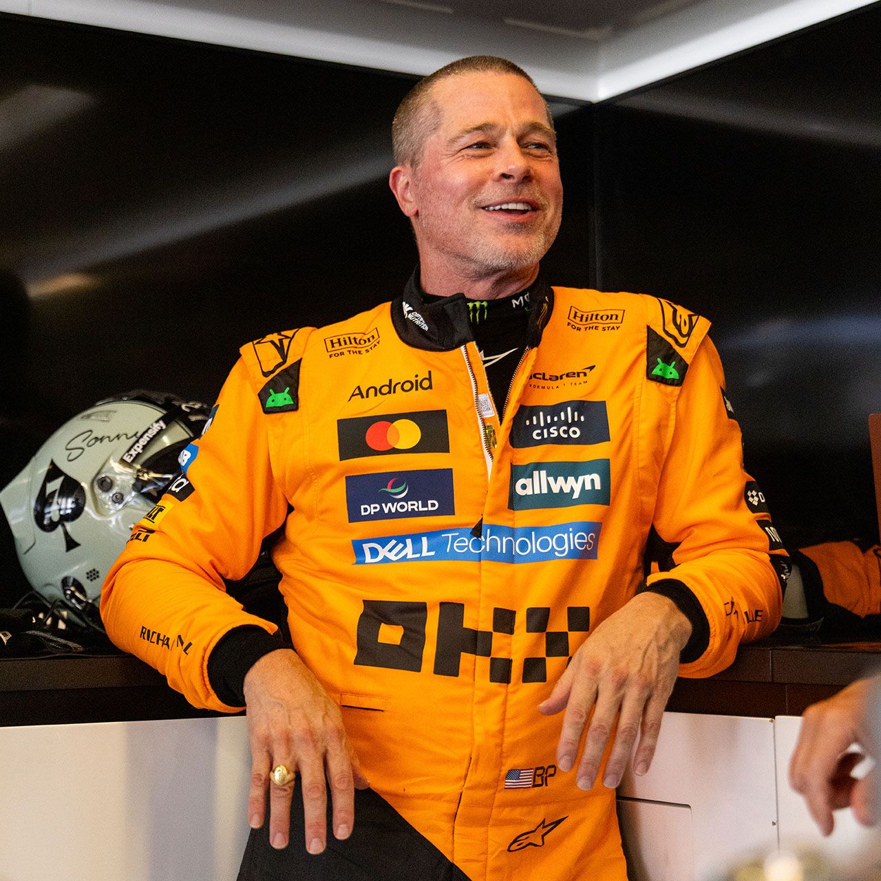 Brad Pitt drives the MCL60 around COTA to celebrate the global release of F1® The Movie