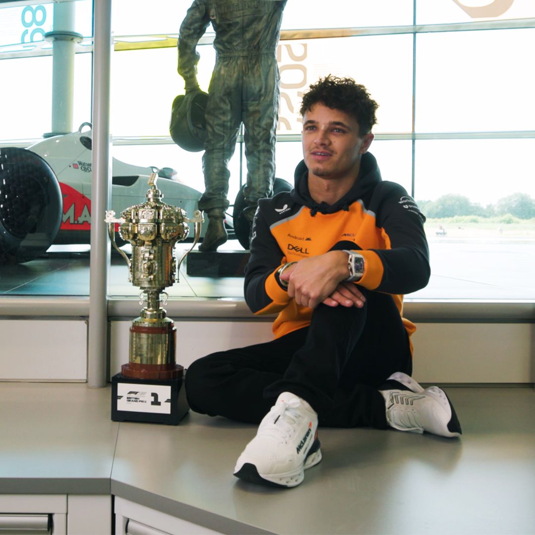 Interview: Lando on winning at home, memories of Lewis Hamilton, and celebrating with his family