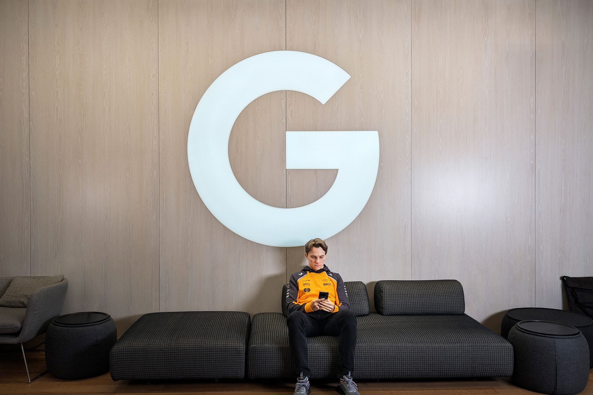 Oscar Piastri at the Google offices
