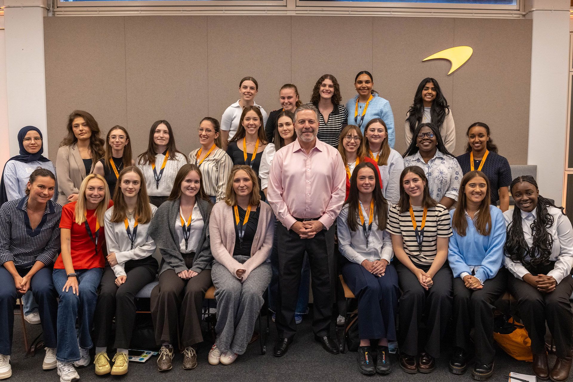 Zak Brown with the NEXT Programme participants