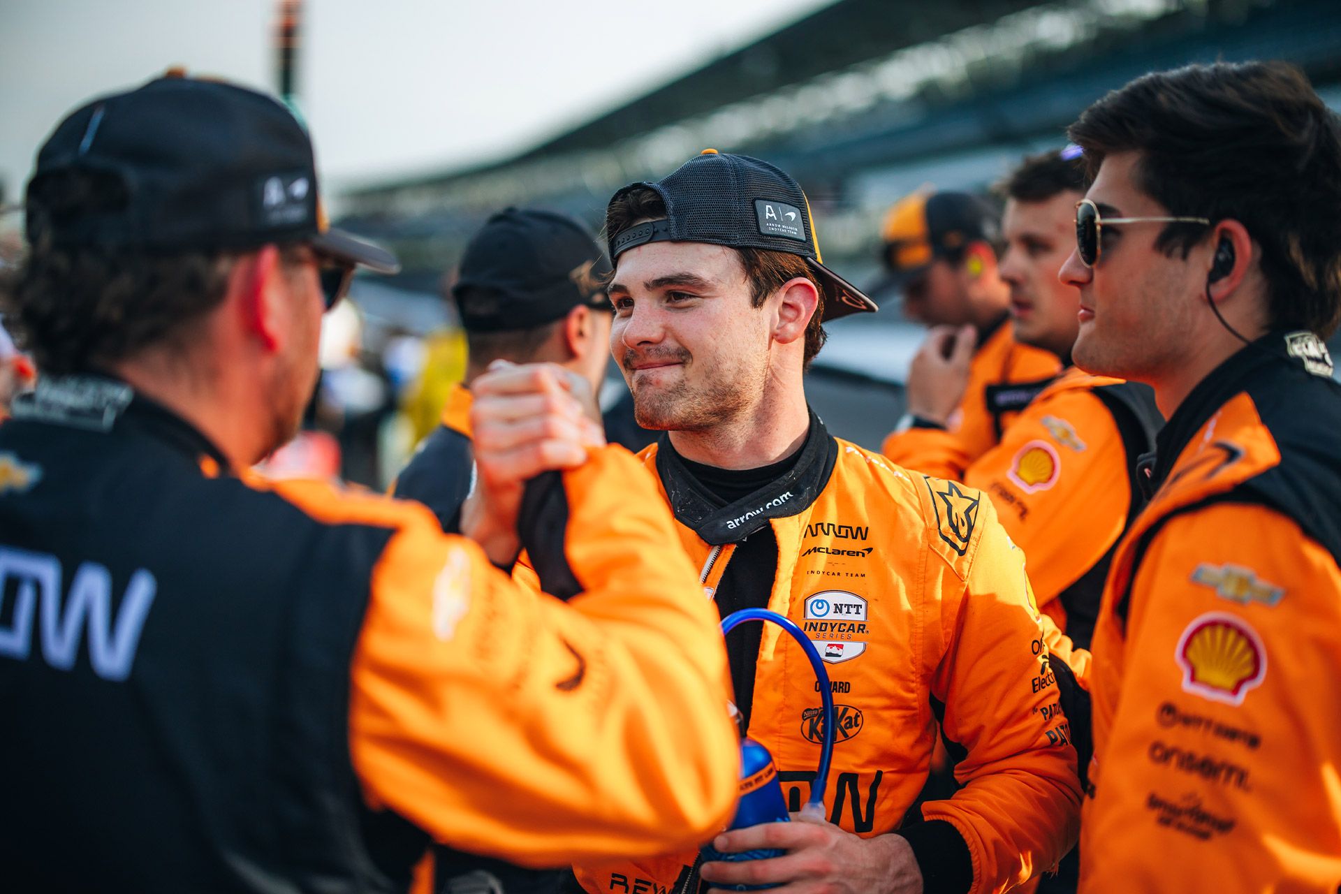 Pato O'Ward with the Arrow McLaren IndyCar Team
