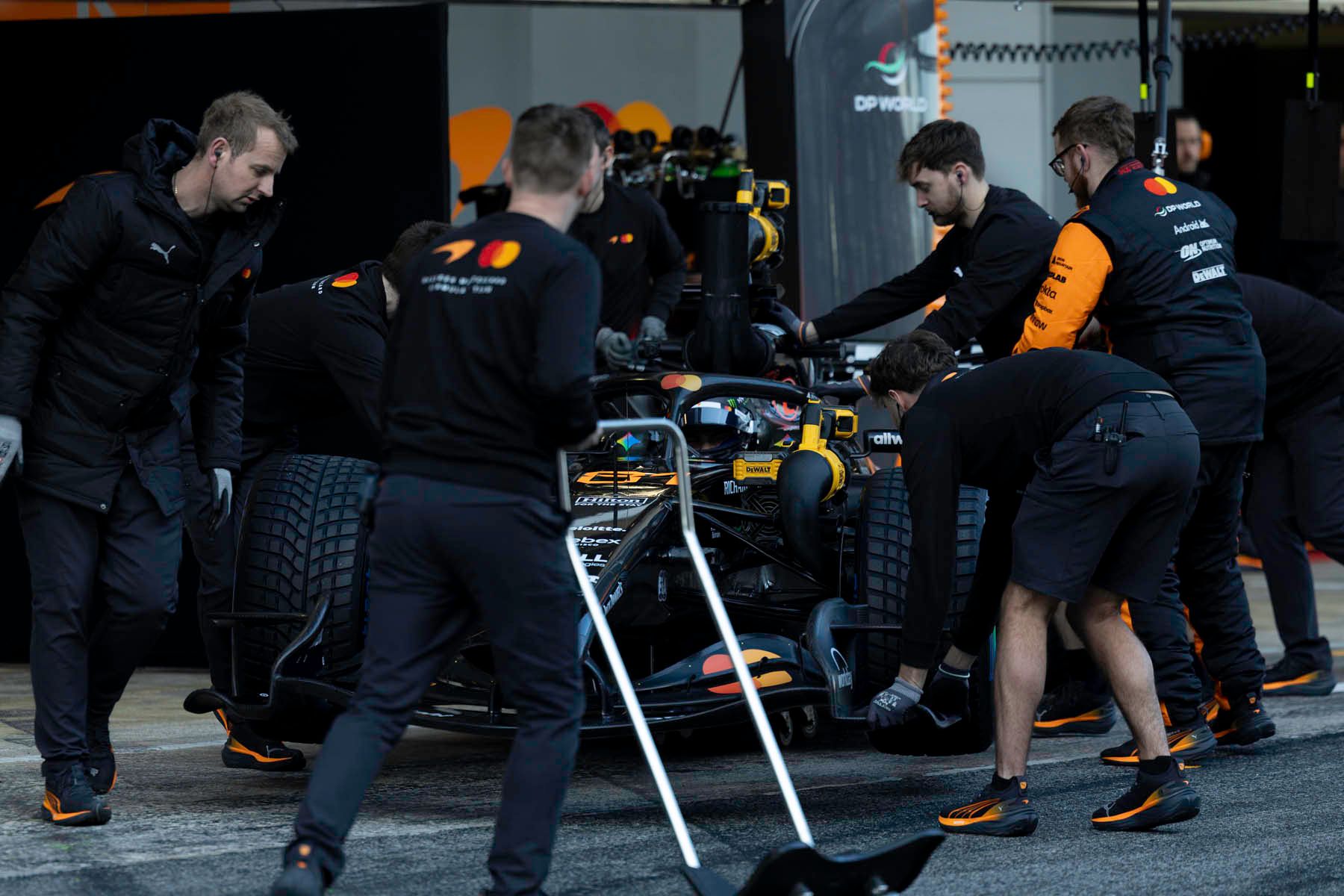 Looking at the track 