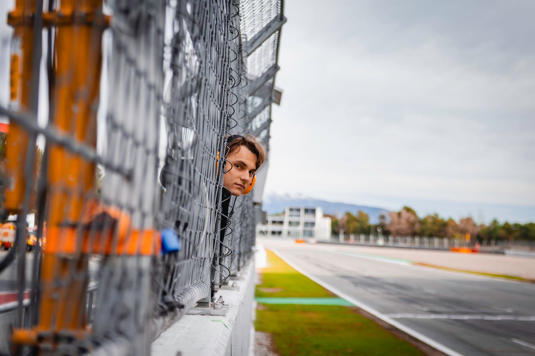 Looking at the track 