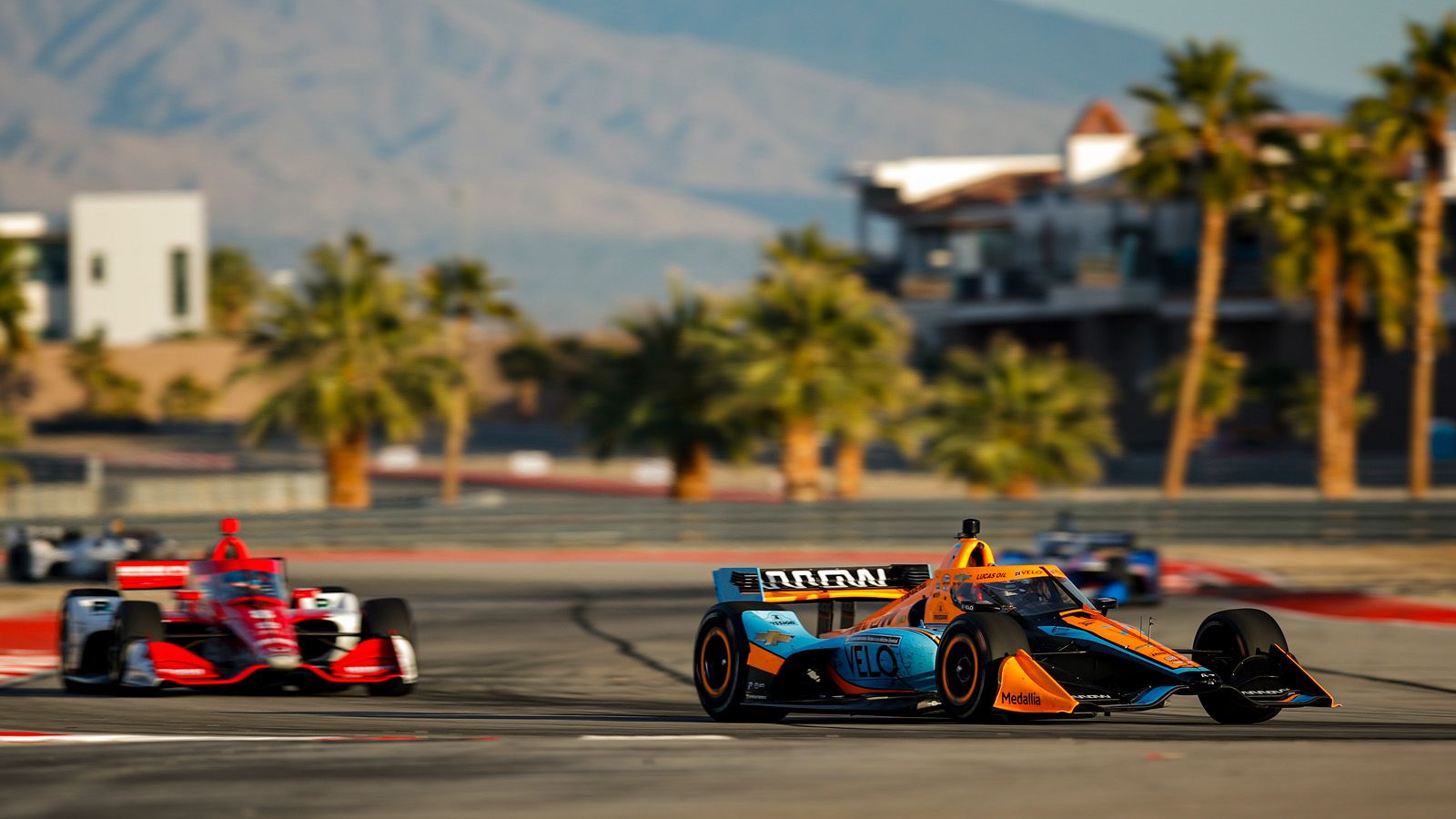 Alexander Rossi on track during the 2023 INDYCAR Open Test at The Thermal Club.