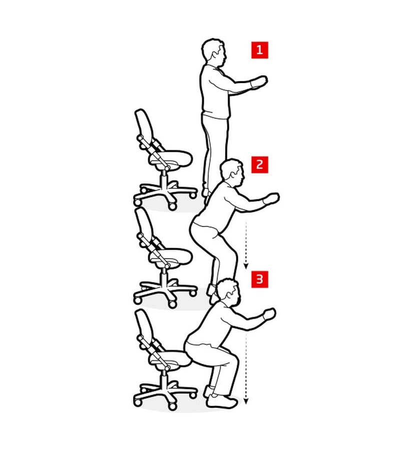 Chair squats