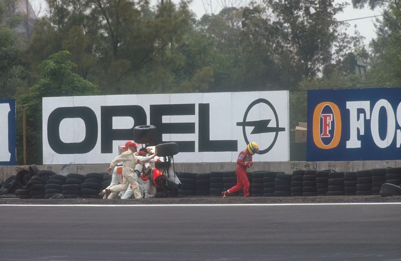 Ayrton was thankfully unhurt in the accident