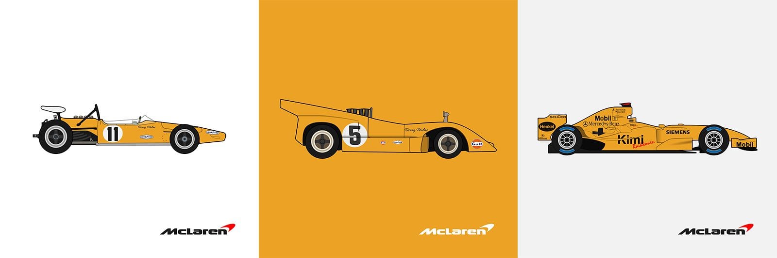 McLaren's papaya orange liveries. Credit: @alexs1man