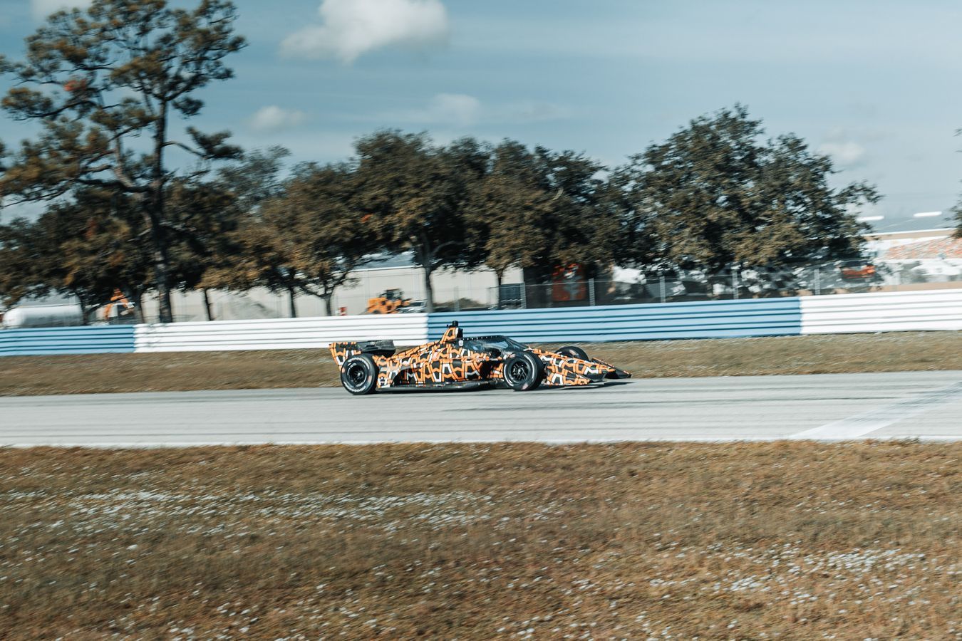 The 2019 Arrow McLaren SP makes its test debut