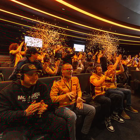 Watching the season finale with our fans at the McLaren factory