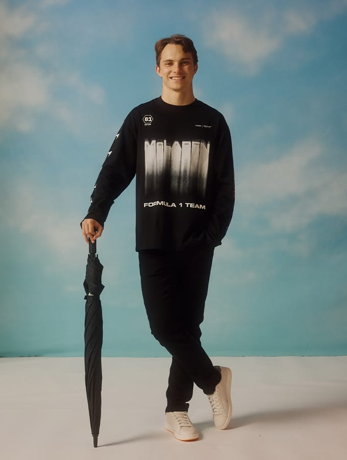 Black Graphic Long Tee
