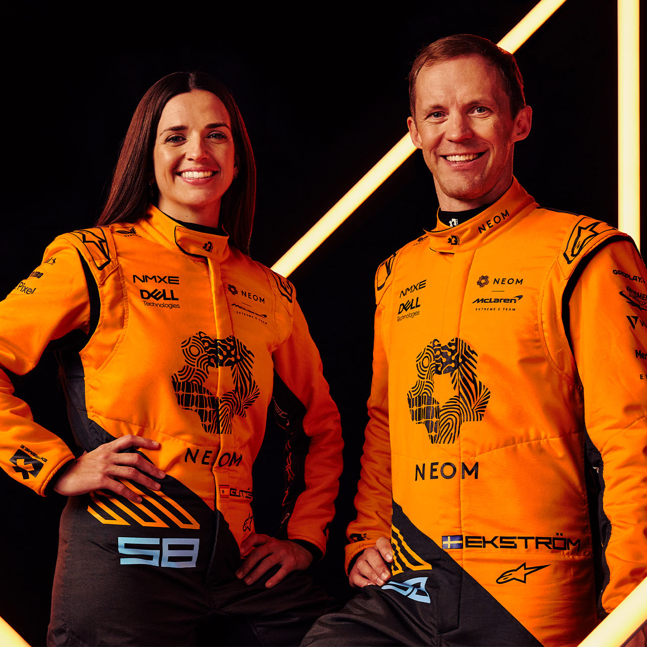 NEOM McLaren Extreme E Team announce Cristina Gutiérrez and Mattias Ekström